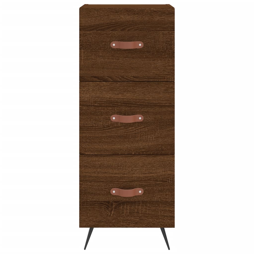 Credenza Rovere Marrone 34,5x34x90 cm in Legno Multistrato - homemem39