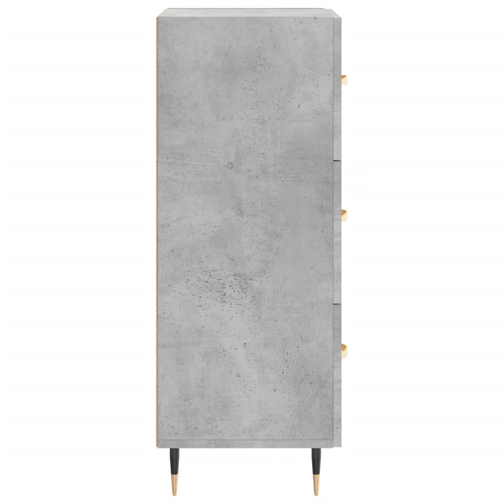 Credenza Grigio Cemento 34,5x34x90 cm in Legno Multistrato - homemem39