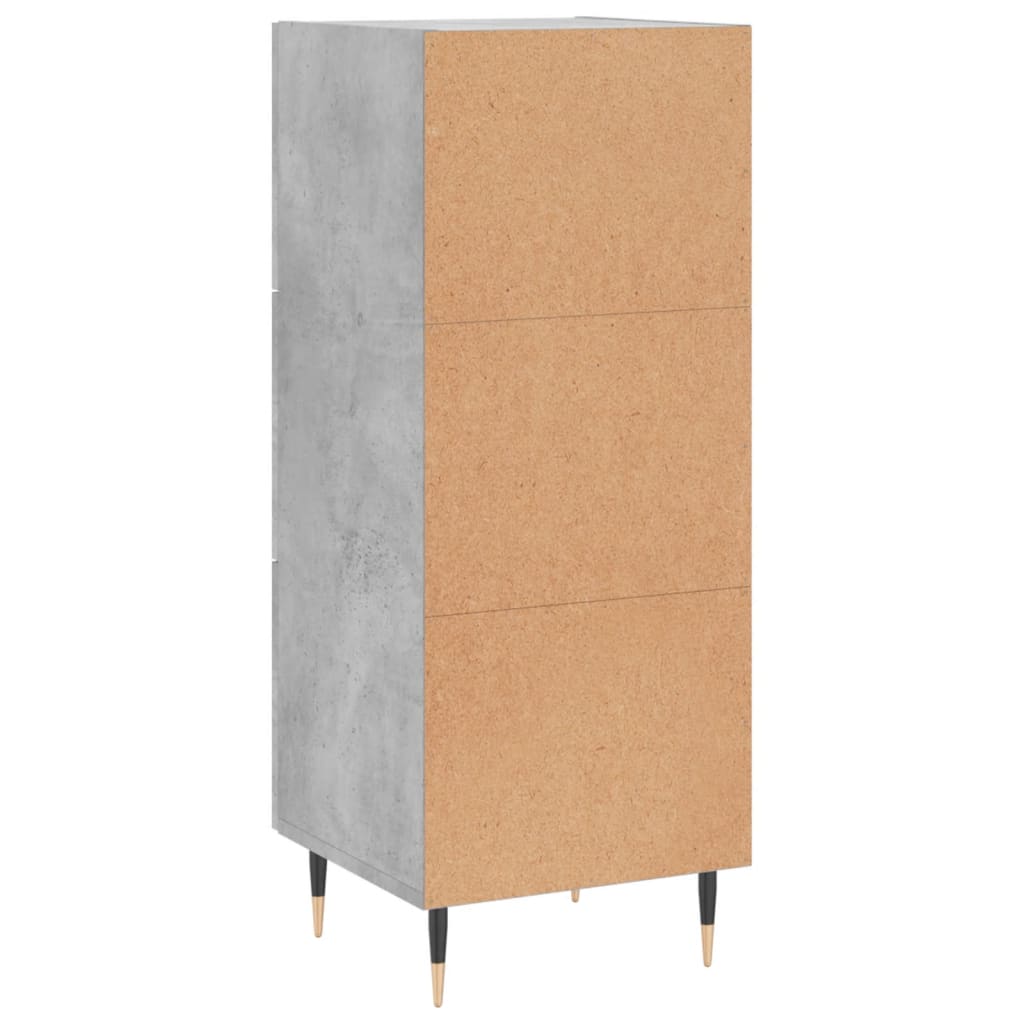 Credenza Grigio Cemento 34,5x34x90 cm in Legno Multistrato - homemem39