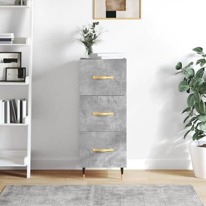 Credenza Grigio Cemento 34,5x34x90 cm in Legno Multistrato - homemem39