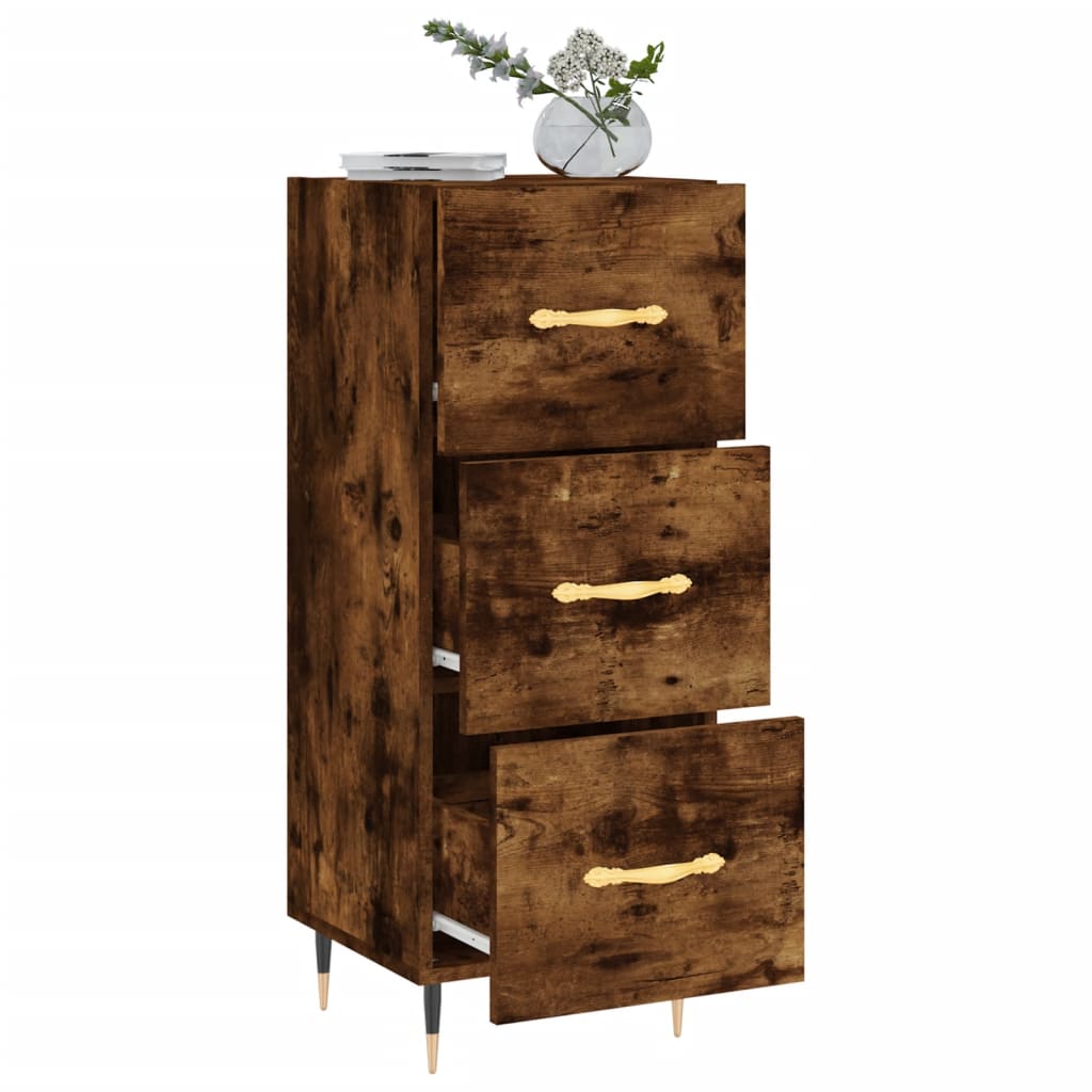 Credenza Rovere Fumo 34,5x34x90 cm in Legno Multistrato - homemem39