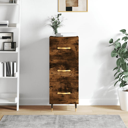 Credenza Rovere Fumo 34,5x34x90 cm in Legno Multistrato - homemem39