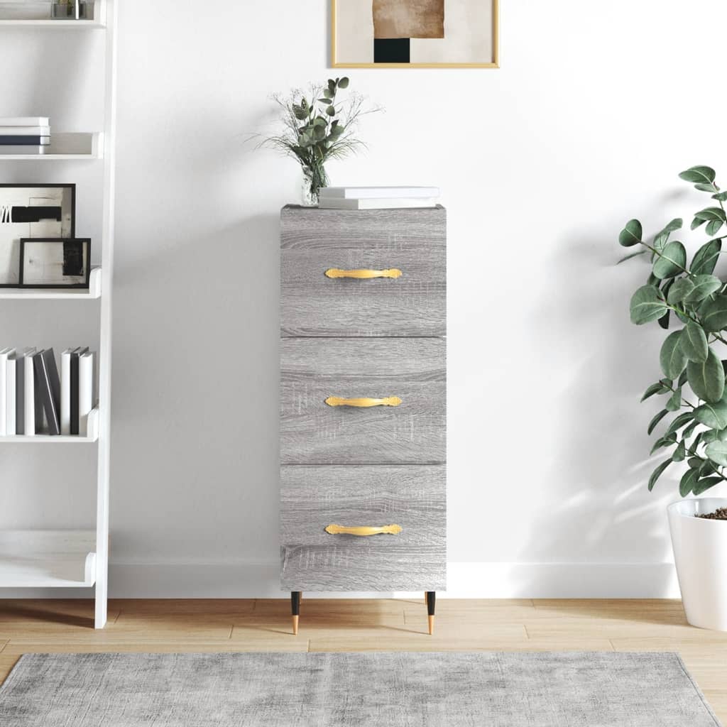 Credenza Grigio Sonoma 34,5x34x90 cm in Legno Multistrato - homemem39