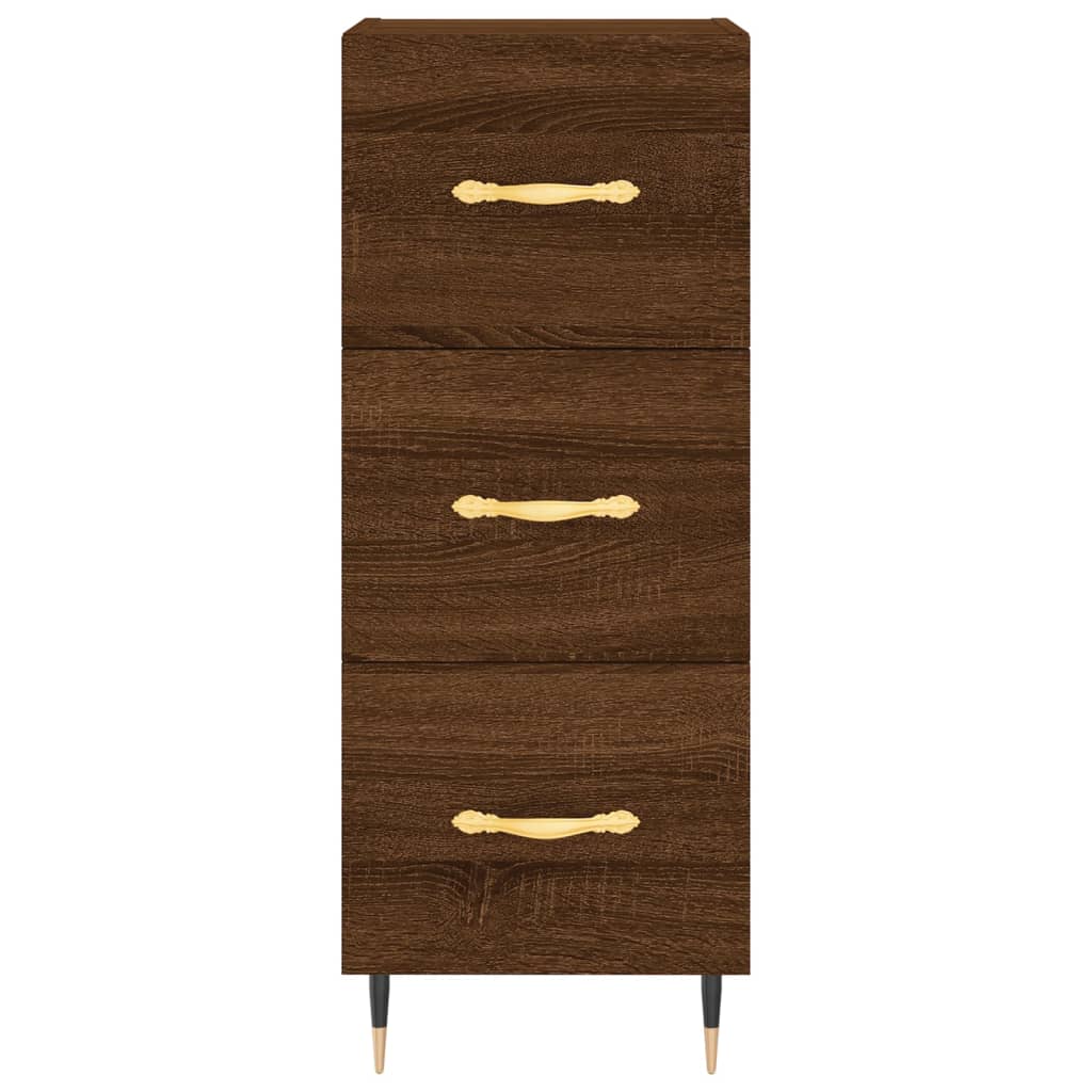 Credenza Rovere Marrone 34,5x34x90 cm in Legno Multistrato - homemem39