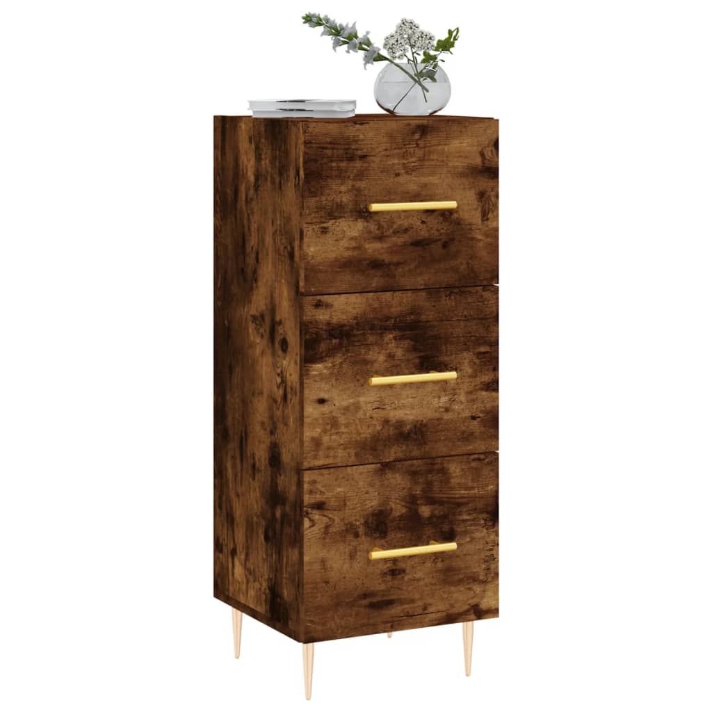 Credenza Rovere Fumo 34,5x34x90 cm in Legno Multistrato - homemem39