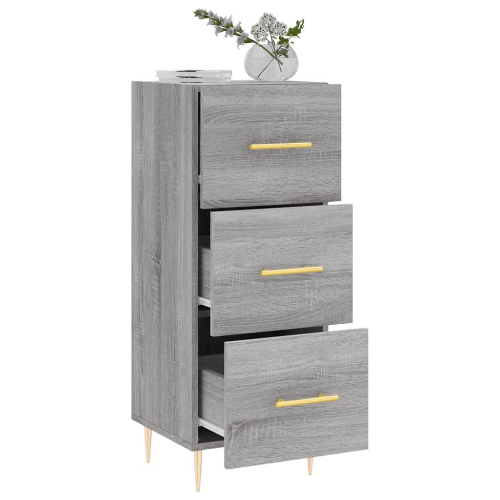 Credenza Grigio Sonoma 34,5x34x90 cm in Legno Multistrato - homemem39