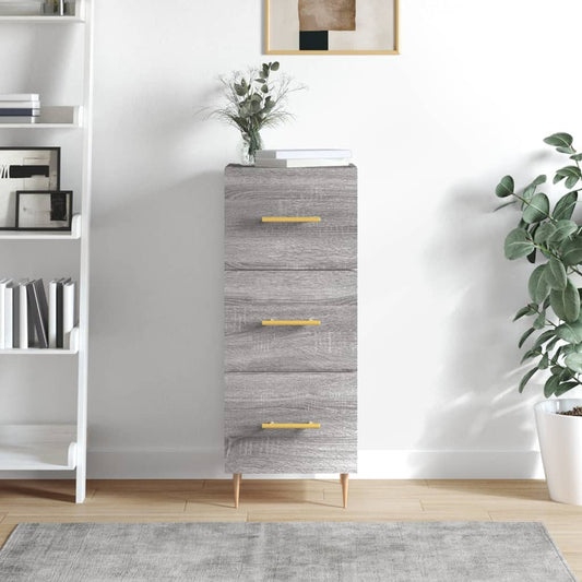 Credenza Grigio Sonoma 34,5x34x90 cm in Legno Multistrato - homemem39