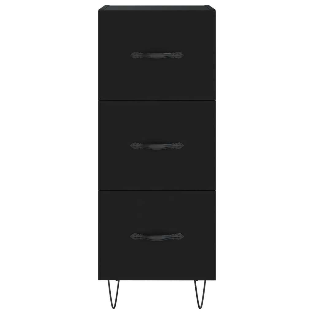 Credenza Nero 34,5x34x90 cm in Legno Multistrato - homemem39