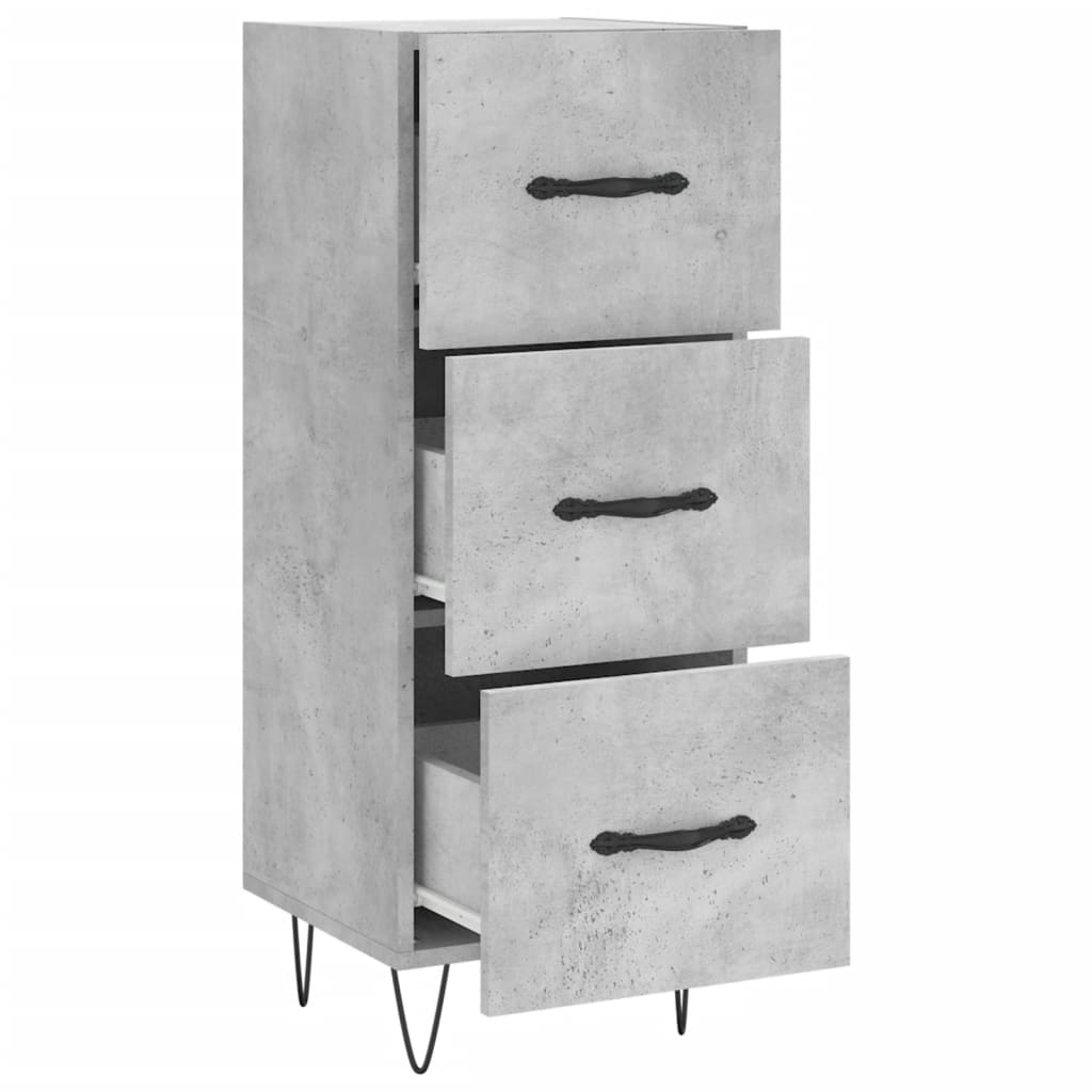 Credenza Grigio Cemento 34,5x34x90 cm in Legno Multistrato - homemem39