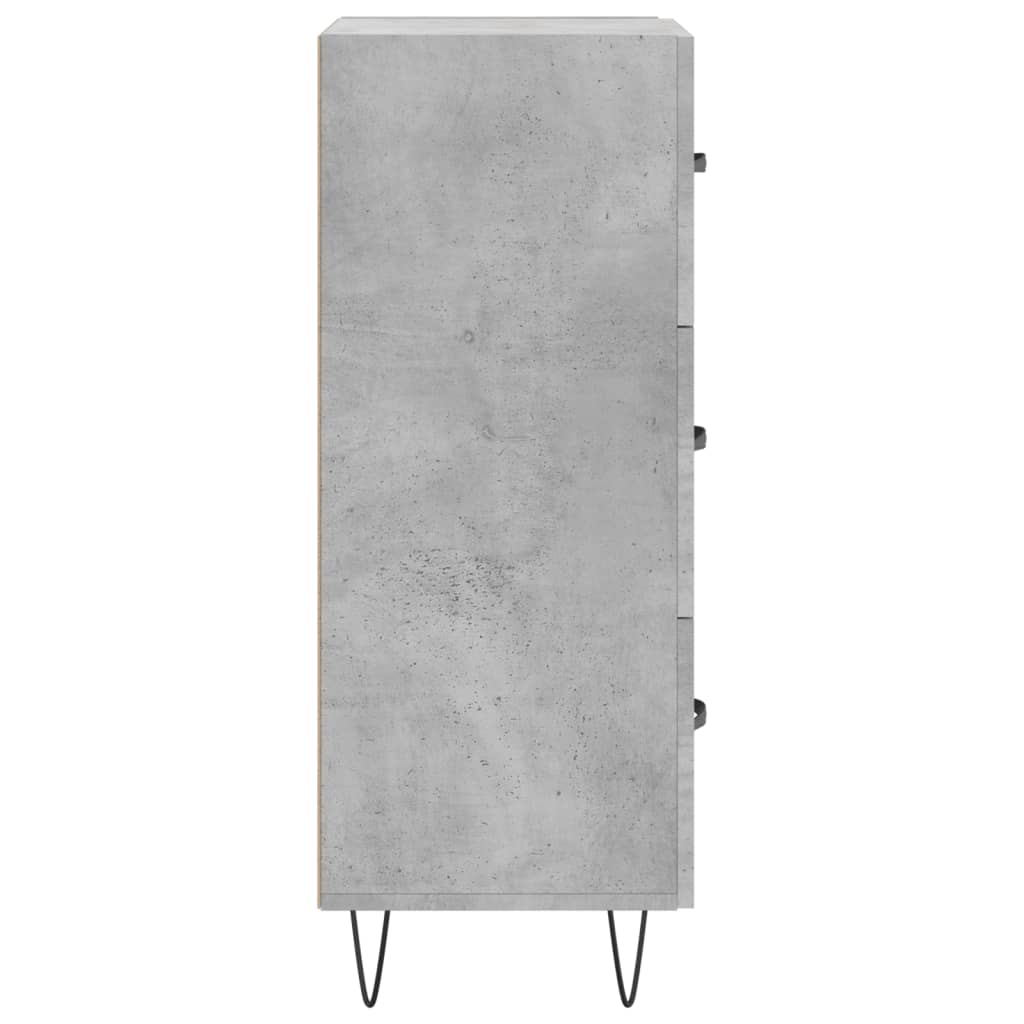 Credenza Grigio Cemento 34,5x34x90 cm in Legno Multistrato - homemem39