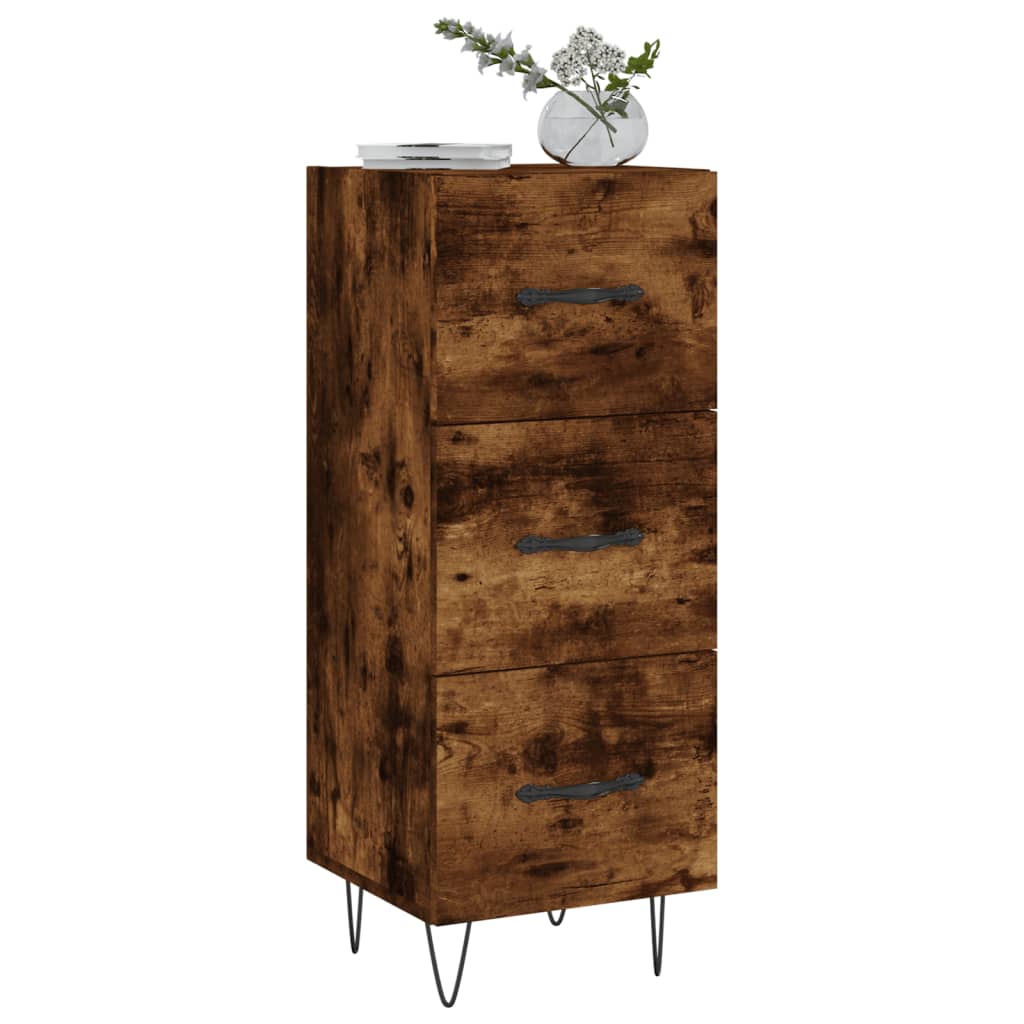 Credenza Rovere Fumo 34,5x34x90 cm in Legno Multistrato - homemem39