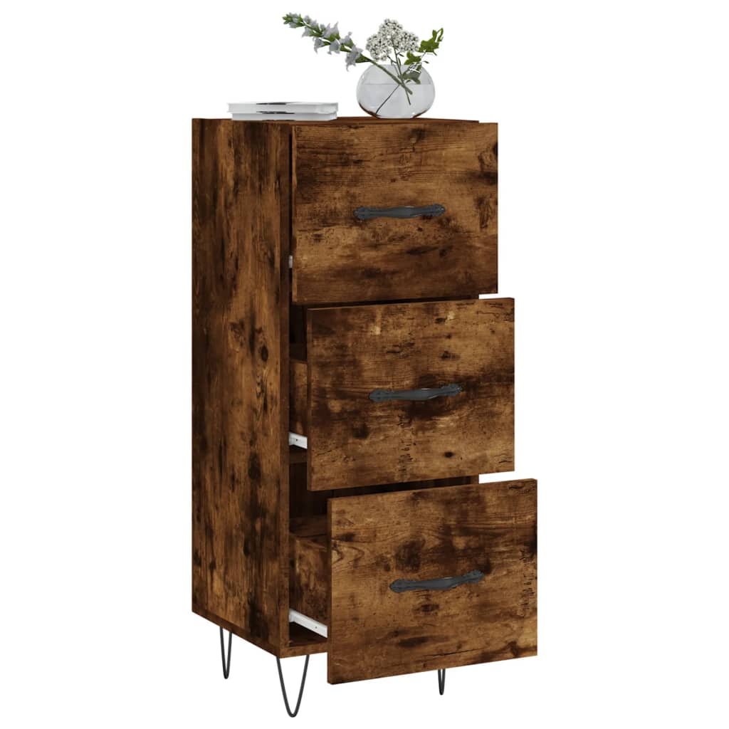 Credenza Rovere Fumo 34,5x34x90 cm in Legno Multistrato - homemem39