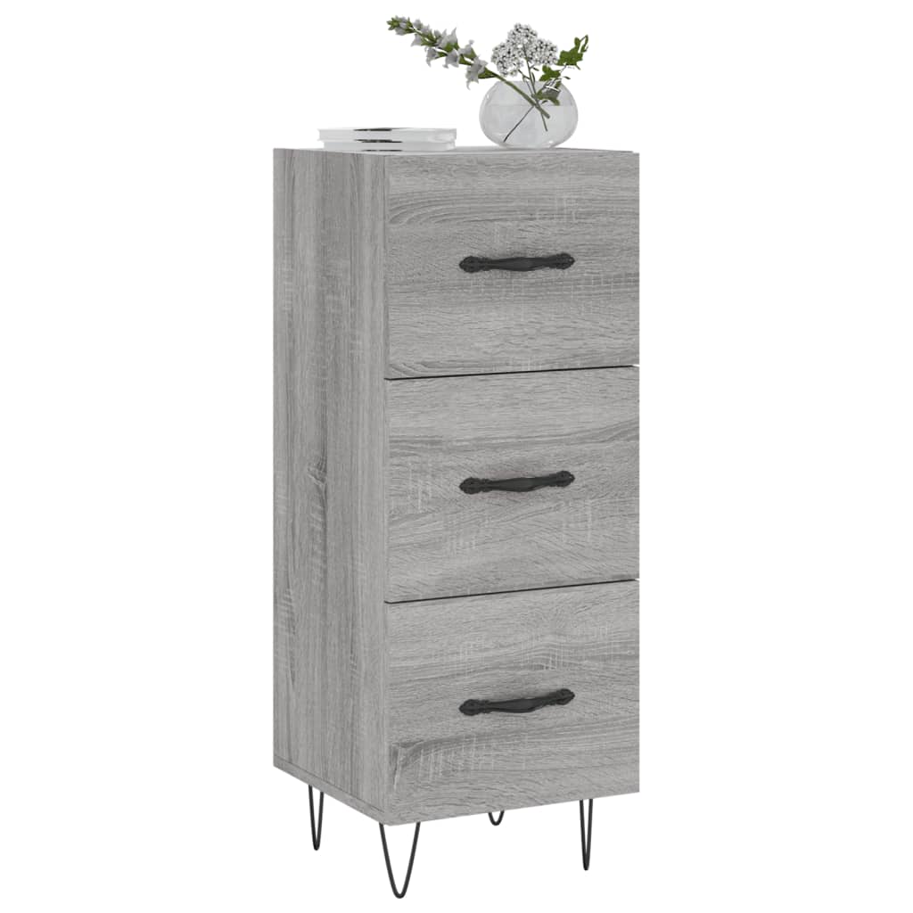 Credenza Grigio Sonoma 34,5x34x90 cm in Legno Multistrato - homemem39