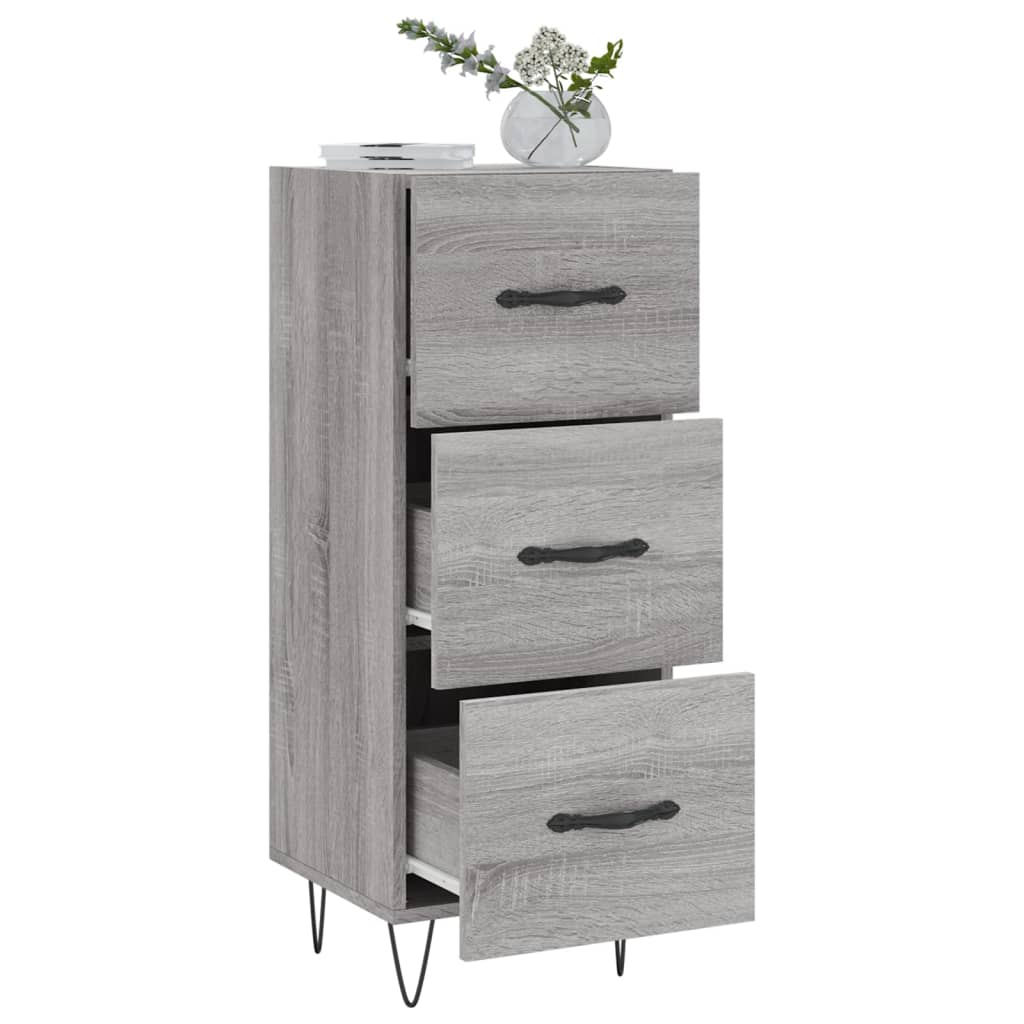 Credenza Grigio Sonoma 34,5x34x90 cm in Legno Multistrato - homemem39