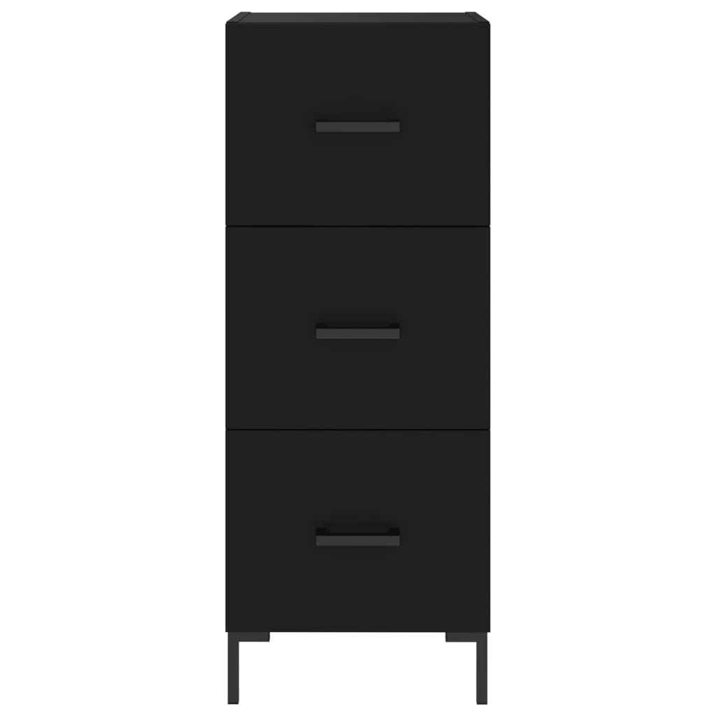 Credenza Nero 34,5x34x90 cm in Legno Multistrato - homemem39