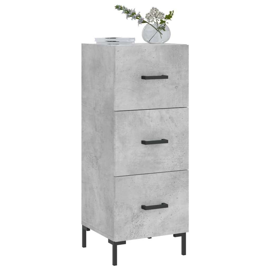 Credenza Grigio Cemento 34,5x34x90 cm in Legno Multistrato - homemem39