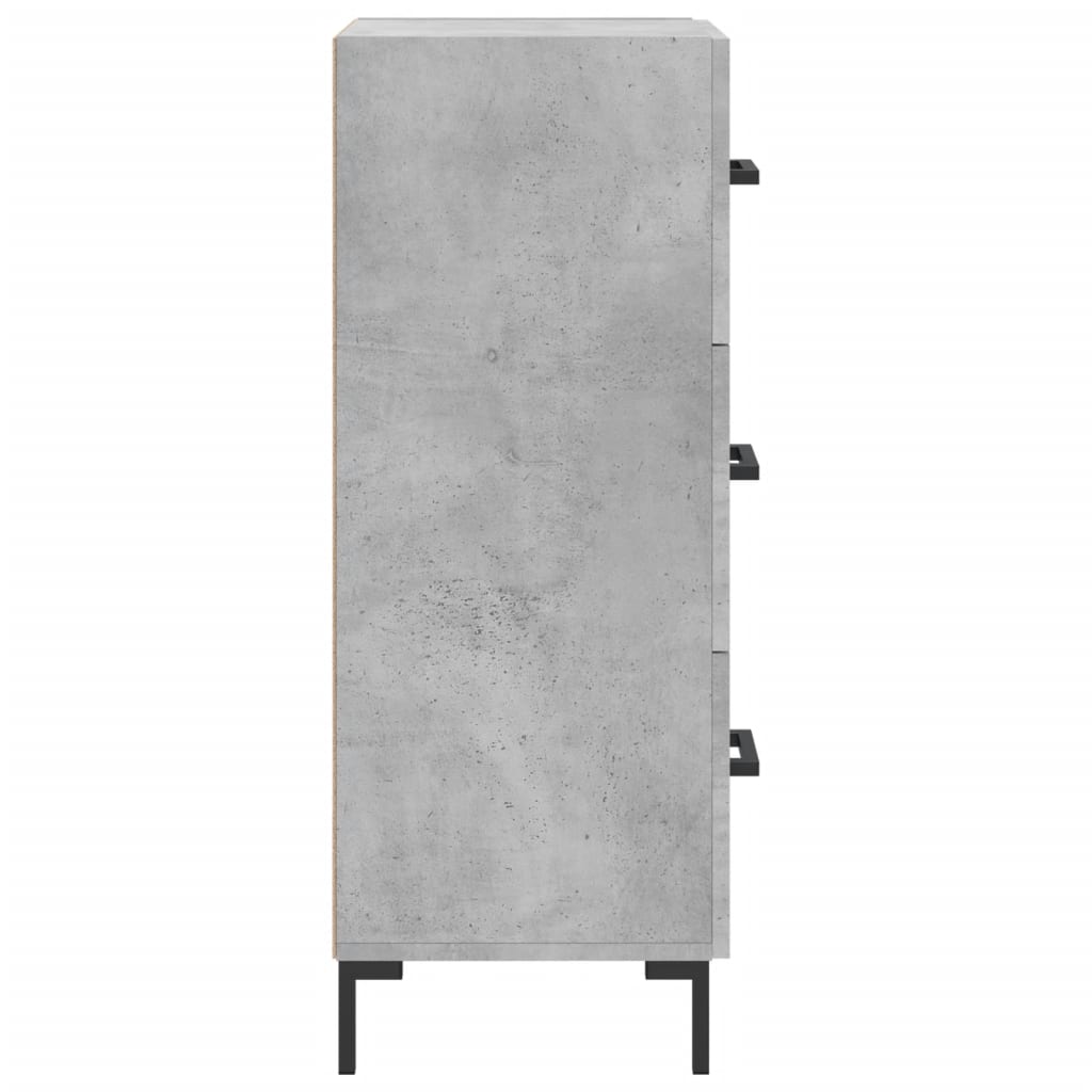 Credenza Grigio Cemento 34,5x34x90 cm in Legno Multistrato - homemem39