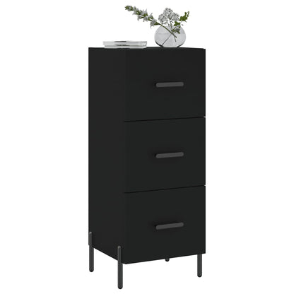 Credenza Nero 34,5x34x90 cm in Legno Multistrato - homemem39