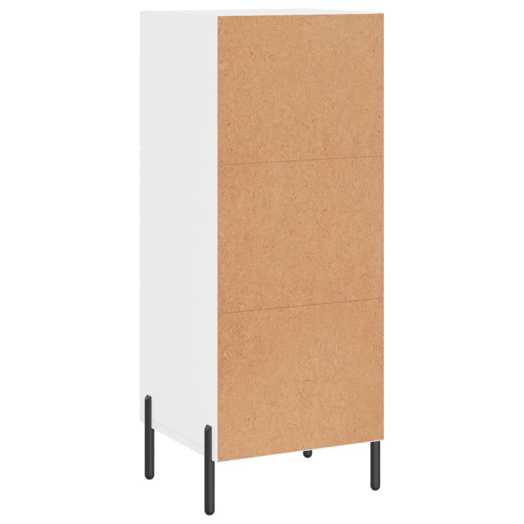 Credenza Bianco Lucido 34,5x34x90 cm in Legno Multistrato - homemem39