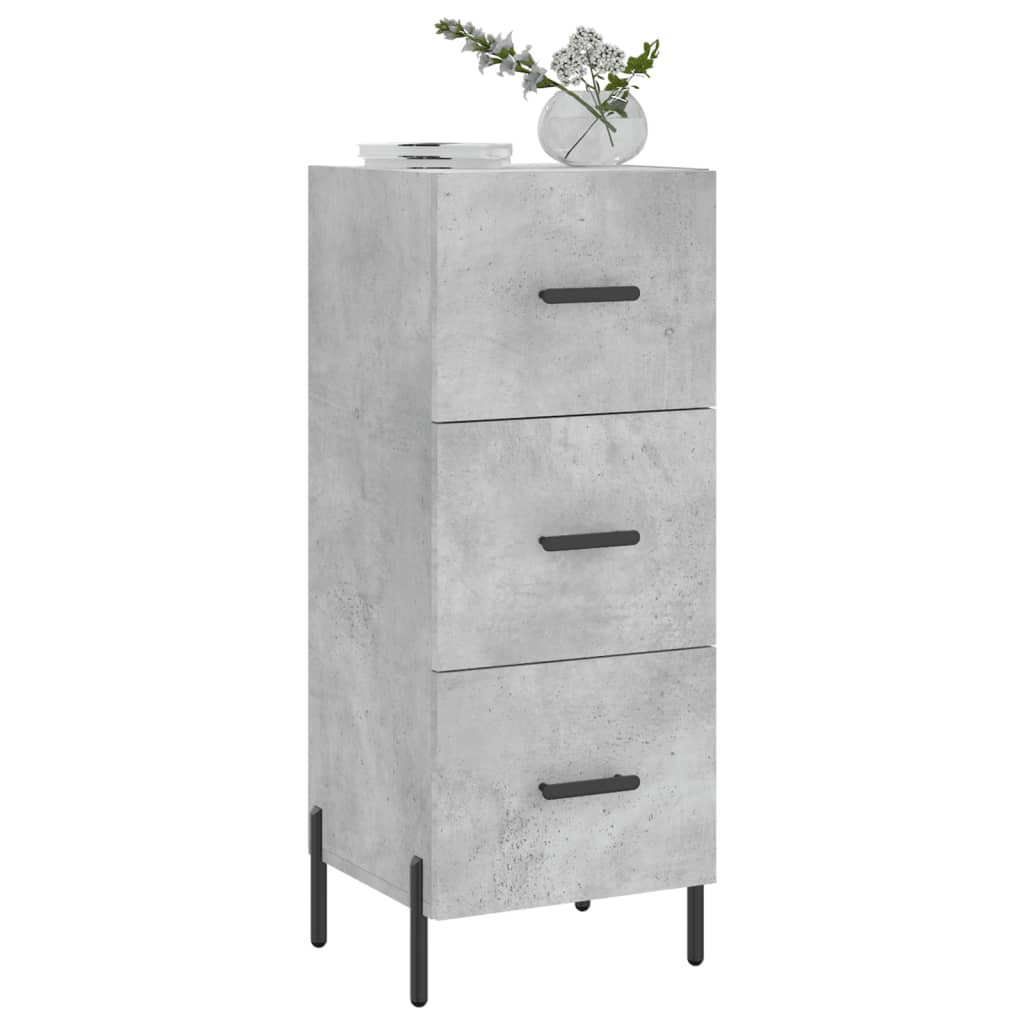 Credenza Grigio Cemento 34,5x34x90 cm in Legno Multistrato - homemem39