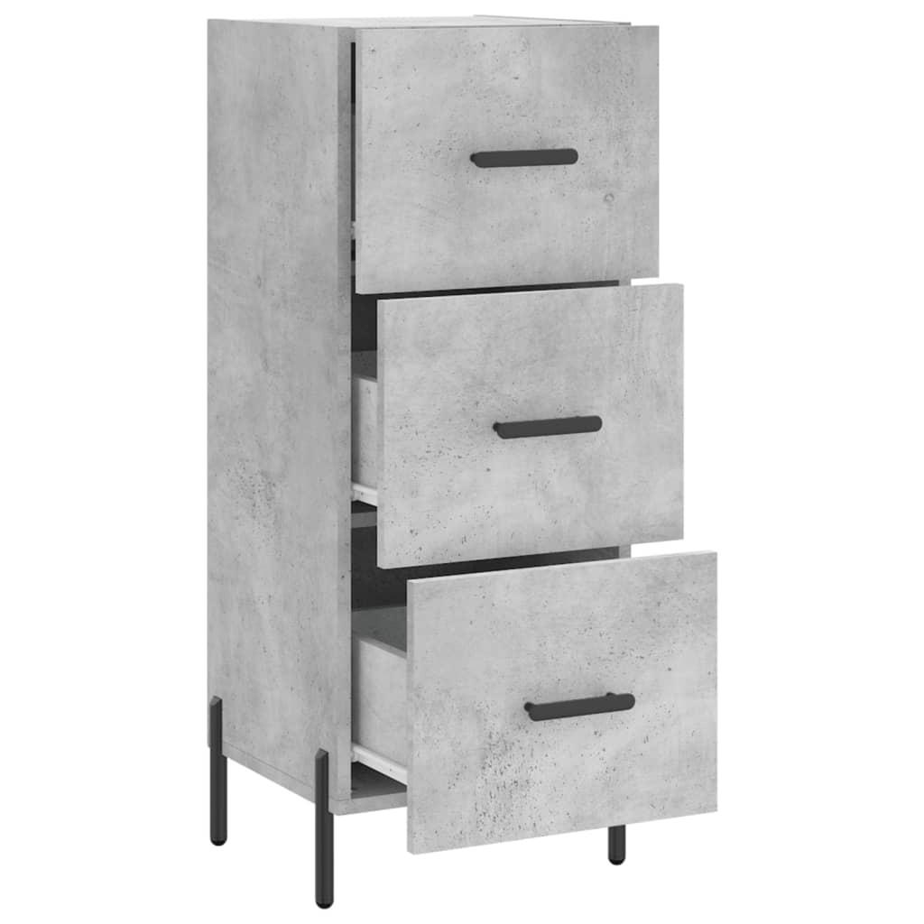 Credenza Grigio Cemento 34,5x34x90 cm in Legno Multistrato - homemem39