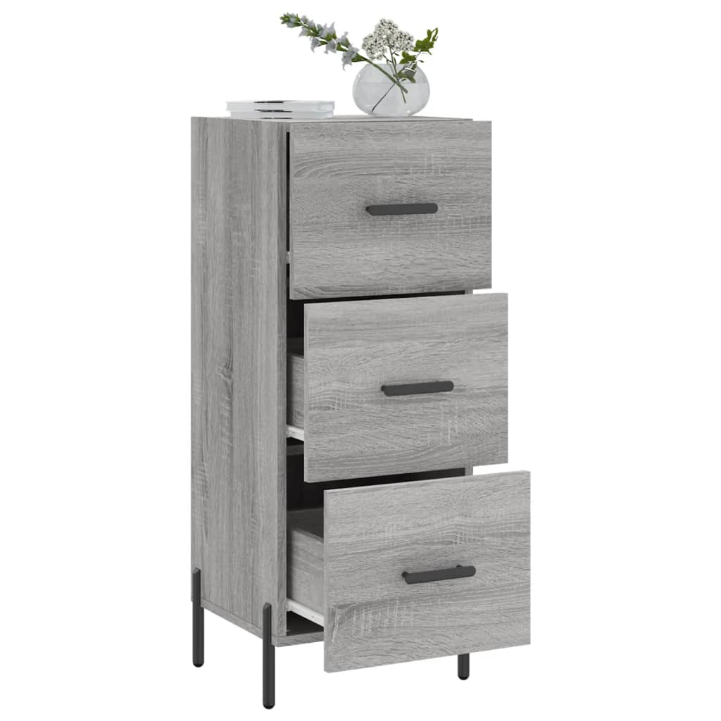 Credenza Grigio Sonoma 34,5x34x90 cm in Legno Multistrato - homemem39