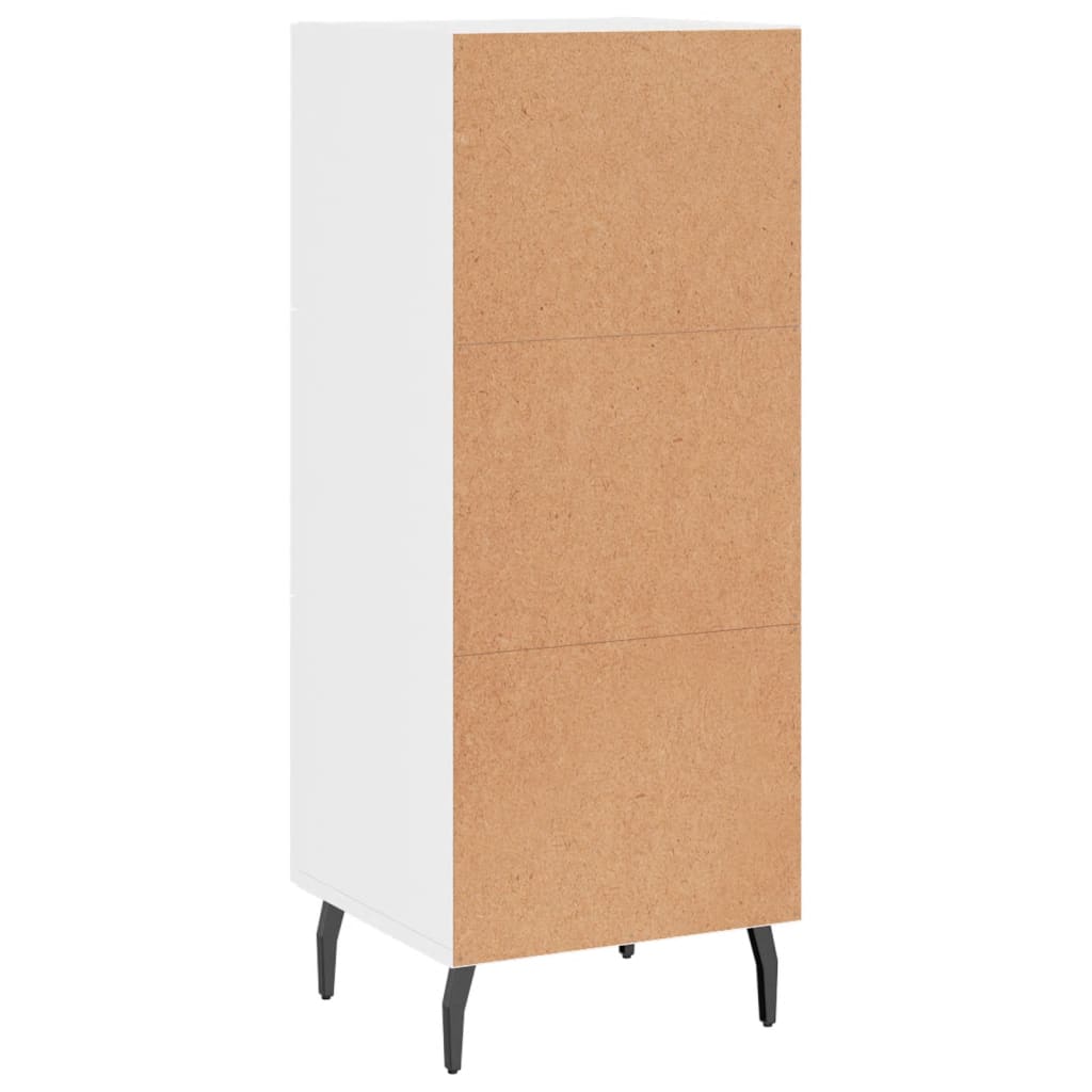 Credenza Bianco Lucido 34,5x34x90 cm in Legno Multistrato - homemem39