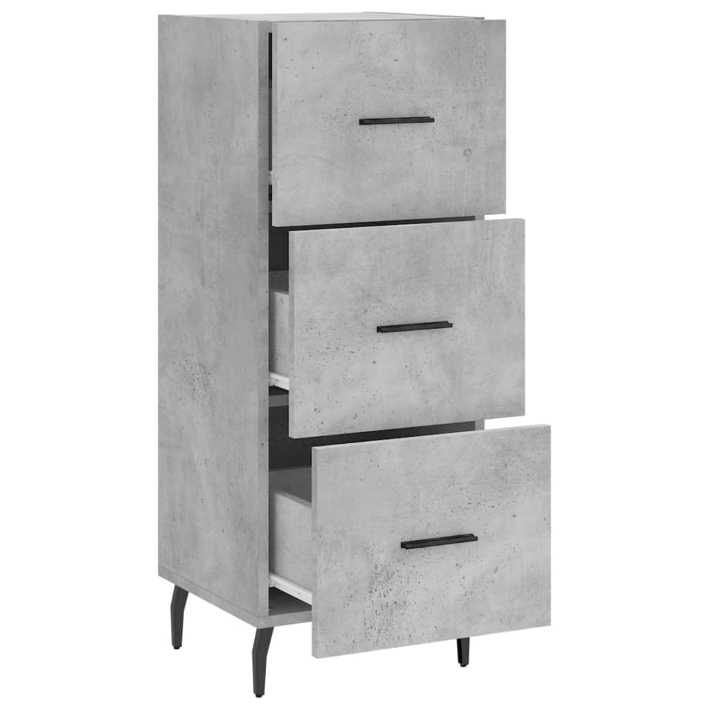 Credenza Grigio Cemento 34,5x34x90 cm in Legno Multistrato - homemem39