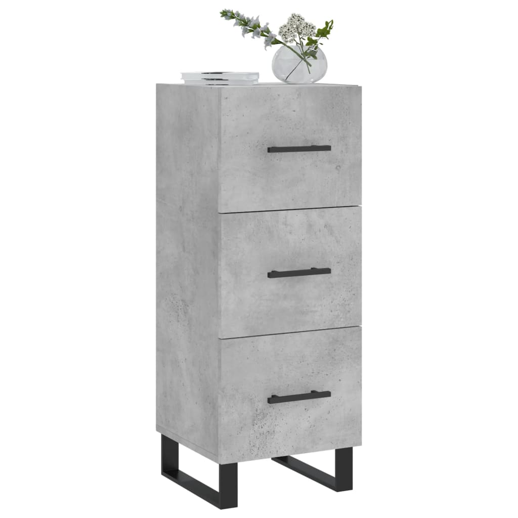 Credenza Grigio Cemento 34,5x34x90 cm in Legno Multistrato - homemem39