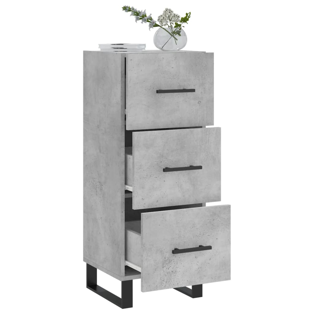 Credenza Grigio Cemento 34,5x34x90 cm in Legno Multistrato - homemem39