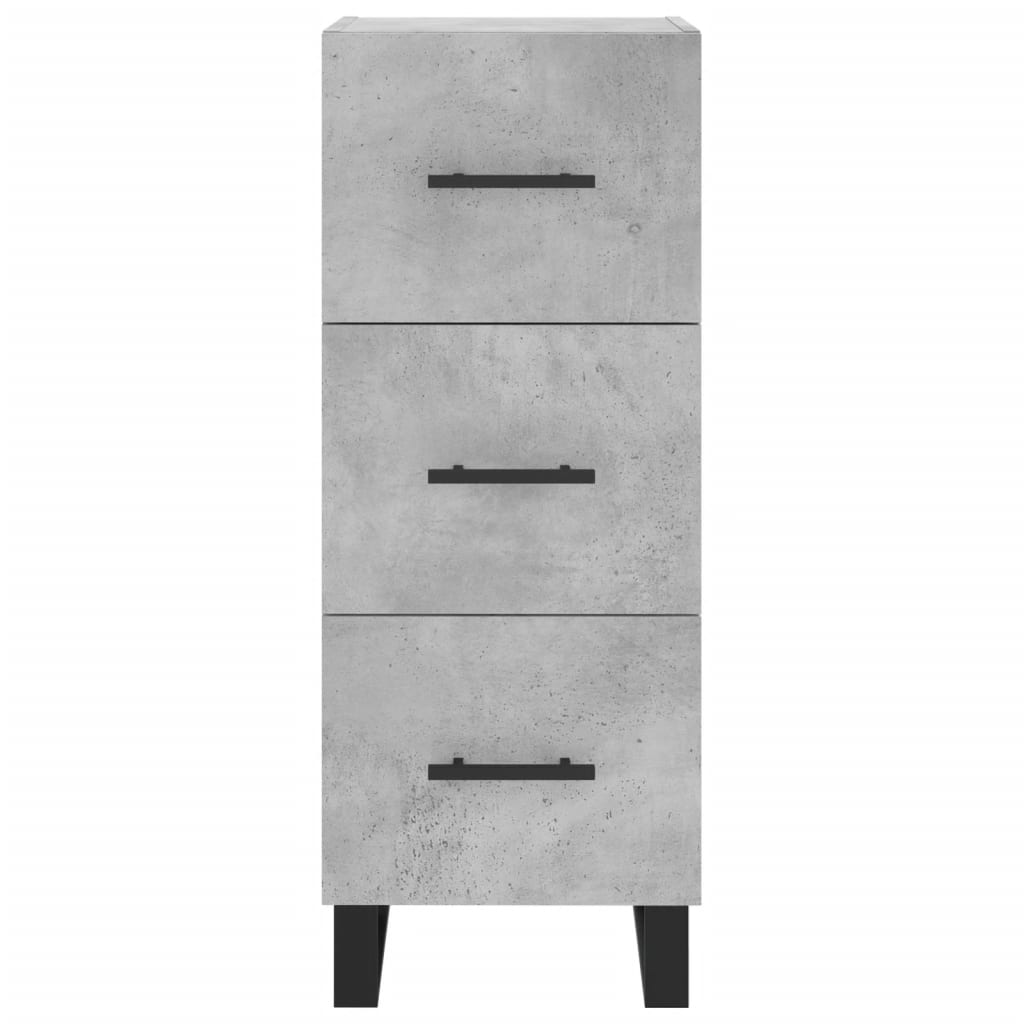 Credenza Grigio Cemento 34,5x34x90 cm in Legno Multistrato - homemem39