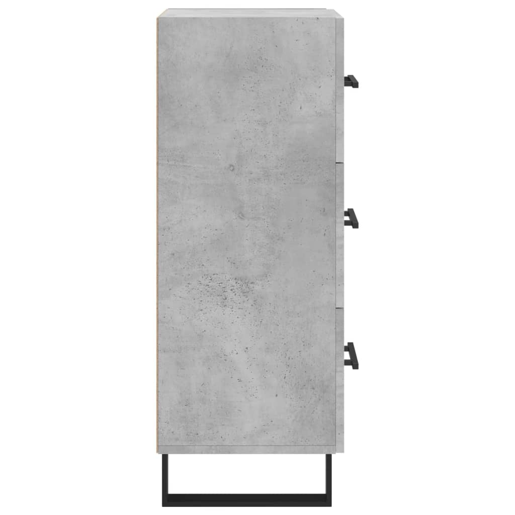 Credenza Grigio Cemento 34,5x34x90 cm in Legno Multistrato - homemem39