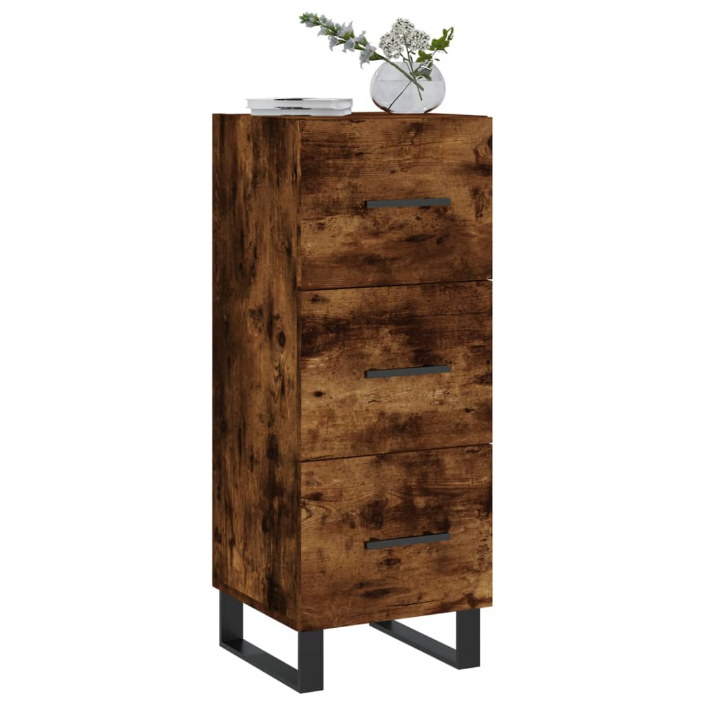 Credenza Rovere Fumo 34,5x34x90 cm in Legno Multistrato - homemem39