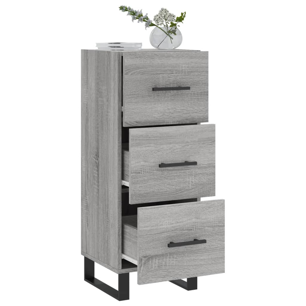 Credenza Grigio Sonoma 34,5x34x90 cm in Legno Multistrato - homemem39