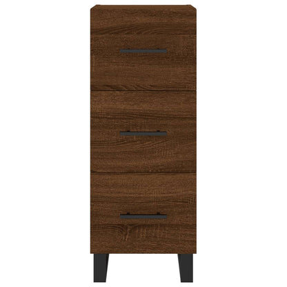 Credenza Rovere Marrone 34,5x34x90 cm in Legno Multistrato - homemem39