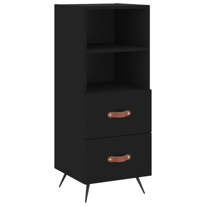 Credenza Nero 34,5x34x90 cm in Legno Multistrato - homemem39