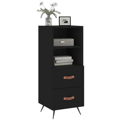 Credenza Nero 34,5x34x90 cm in Legno Multistrato - homemem39