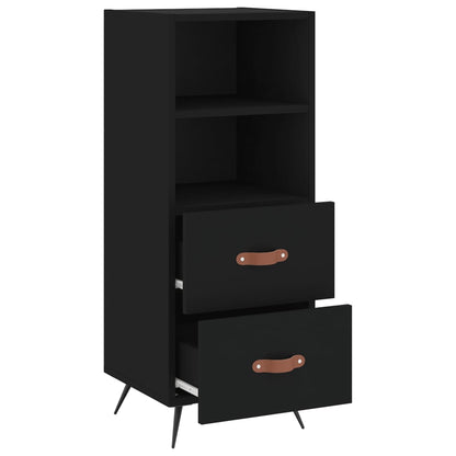 Credenza Nero 34,5x34x90 cm in Legno Multistrato - homemem39