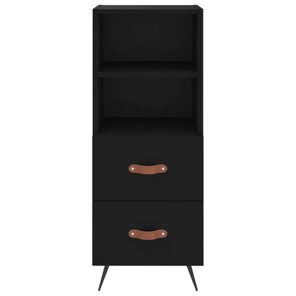 Credenza Nero 34,5x34x90 cm in Legno Multistrato - homemem39