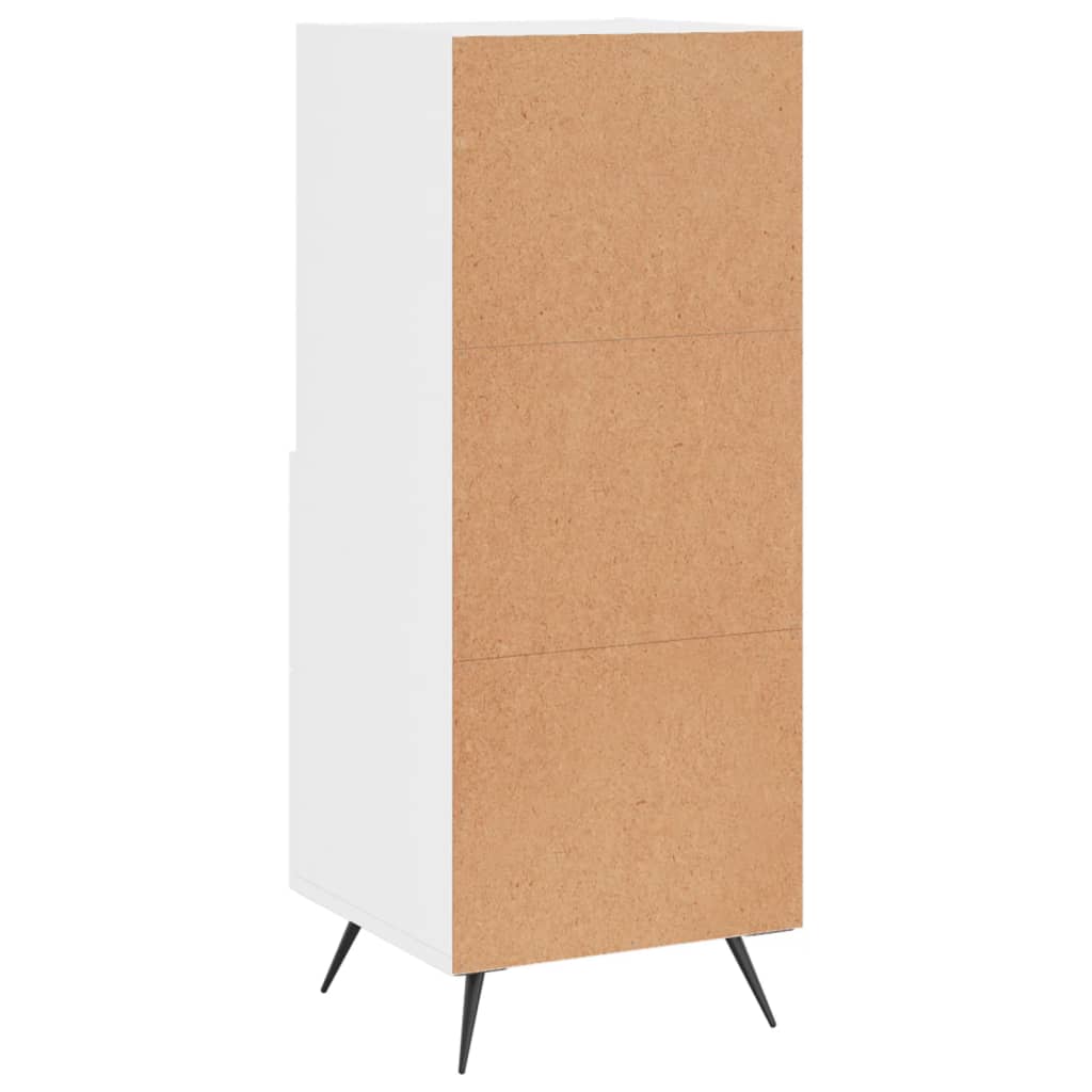 Credenza Bianco Lucido 34,5x34x90 cm in Legno Multistrato - homemem39