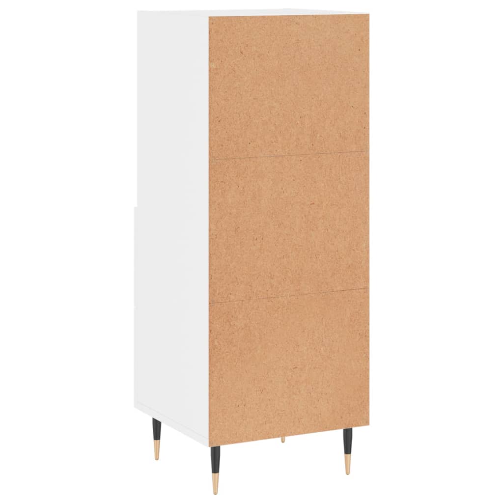 Credenza Bianco Lucido 34,5x34x90 cm in Legno Multistrato - homemem39