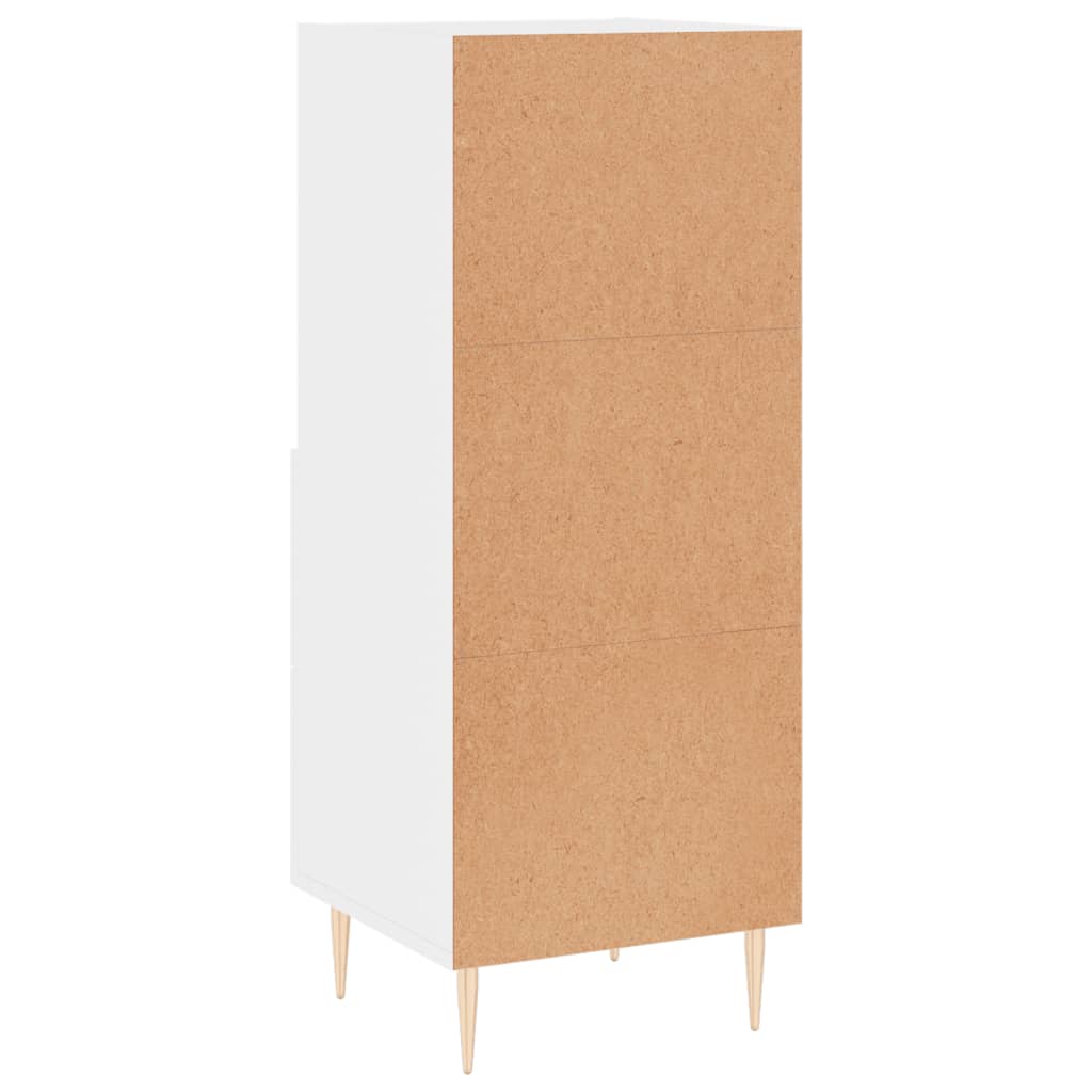 Credenza Bianco Lucido 34,5x34x90 cm in Legno Multistrato - homemem39