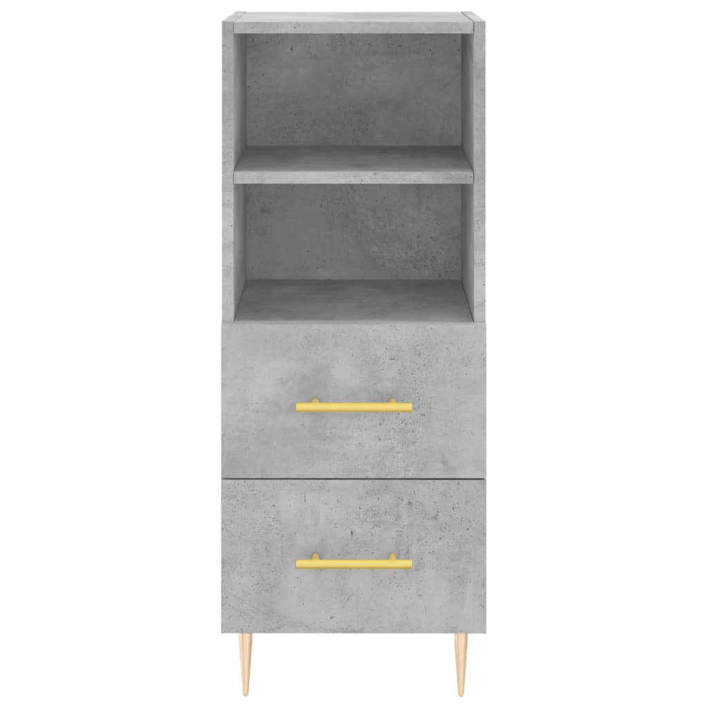 Credenza Grigio Cemento 34,5x34x90 cm in Legno Multistrato - homemem39