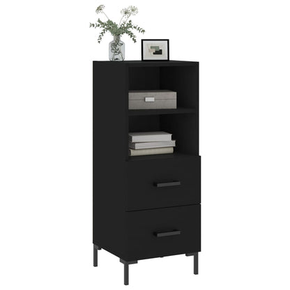 Credenza Nero 34,5x34x90 cm in Legno Multistrato - homemem39