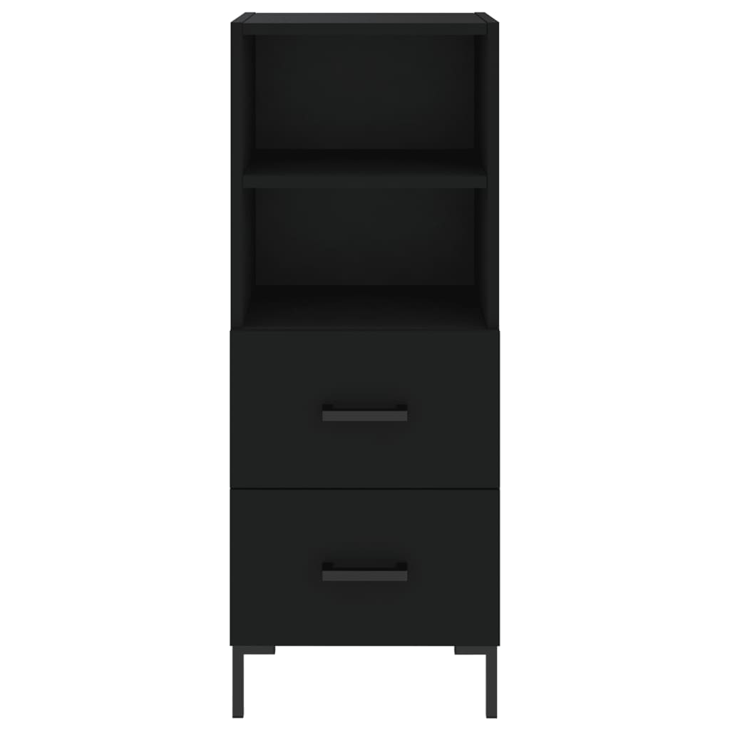 Credenza Nero 34,5x34x90 cm in Legno Multistrato - homemem39