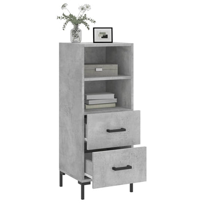 Credenza Grigio Cemento 34,5x34x90 cm in Legno Multistrato - homemem39