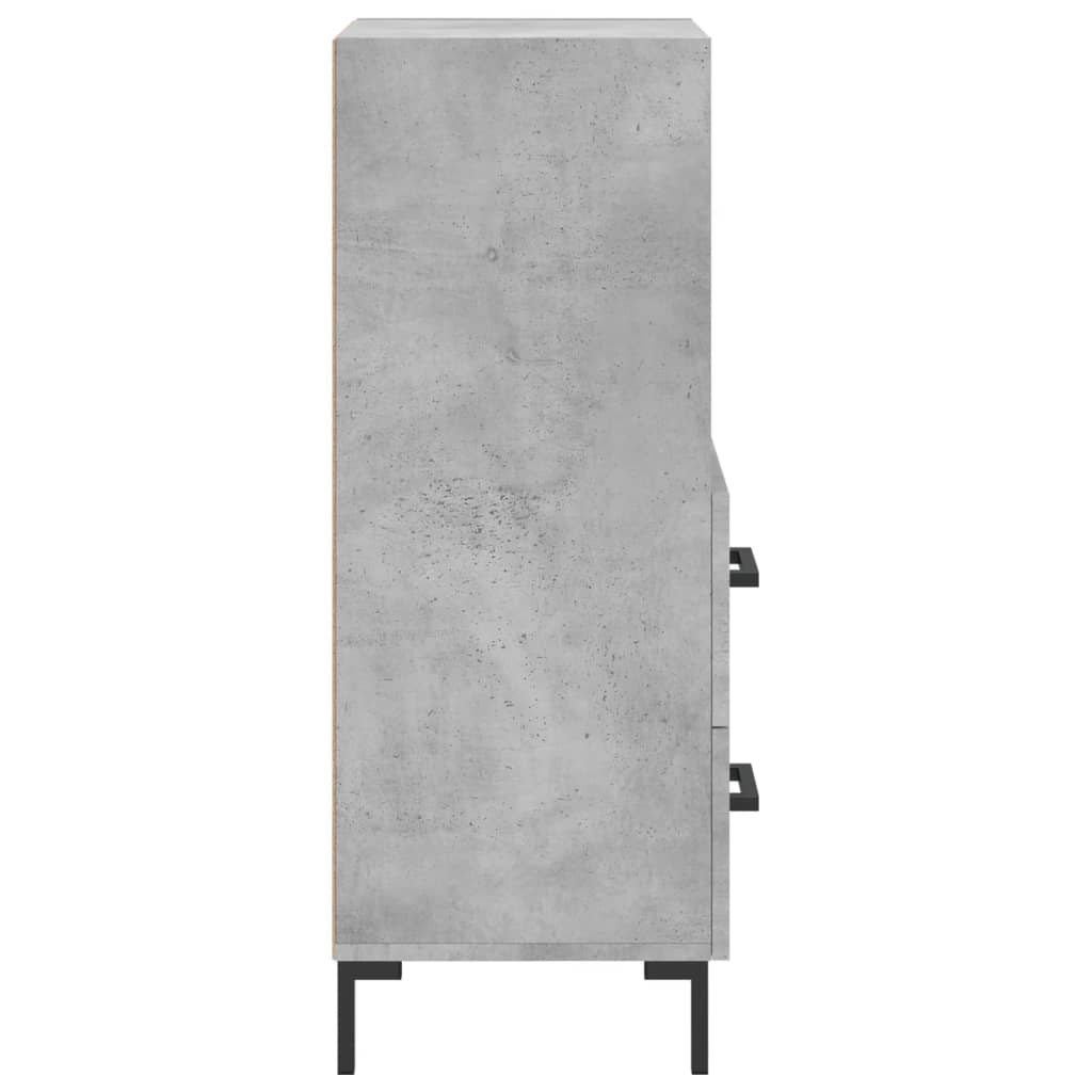 Credenza Grigio Cemento 34,5x34x90 cm in Legno Multistrato - homemem39