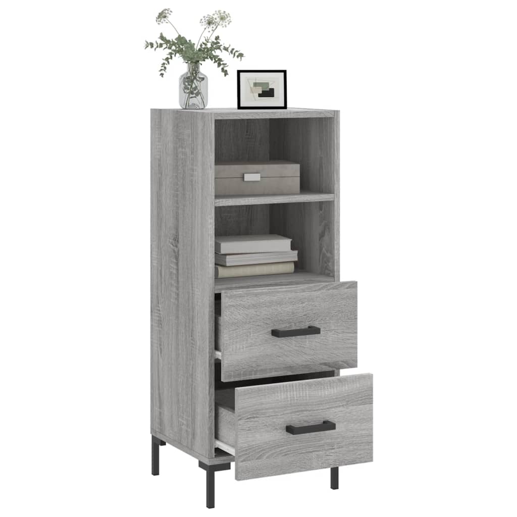 Credenza Grigio Sonoma 34,5x34x90 cm in Legno Multistrato - homemem39