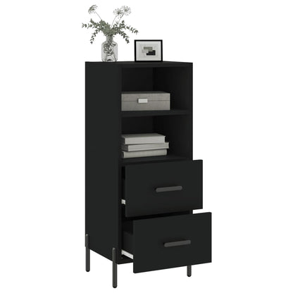 Credenza Nero 34,5x34x90 cm in Legno Multistrato - homemem39