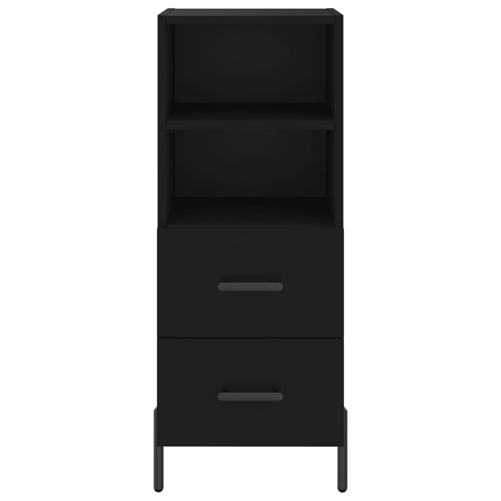 Credenza Nero 34,5x34x90 cm in Legno Multistrato - homemem39